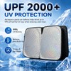 auvstar Parasol para Coche ZYD Plegable 145x83cm Plateado