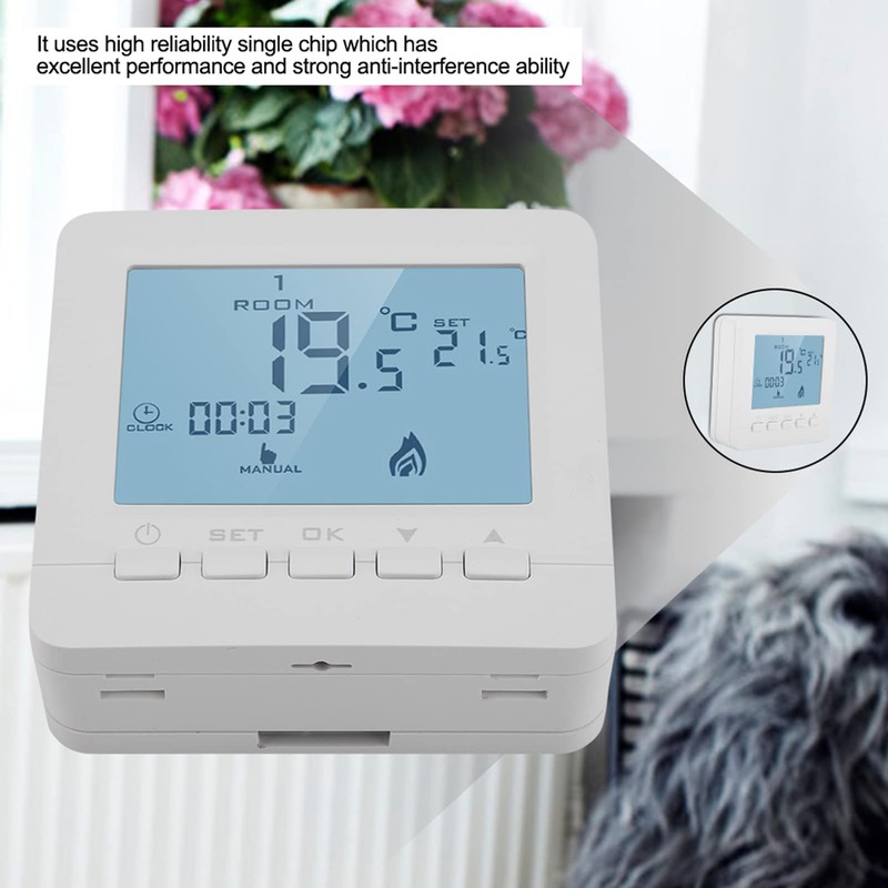 Programmable Gas Fireplace Thermostat Low Voltage Digital Thermostat with LCD