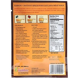 bamboe - RAWON - INSTANT SPICES FOR EAST JAVA MEAT SOUP / 1.9 OZ - 54 g - Product of Indonesia