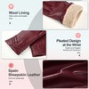 GSG SINCE 1998 Womens Genuine Leather Gloves with Wool Lined