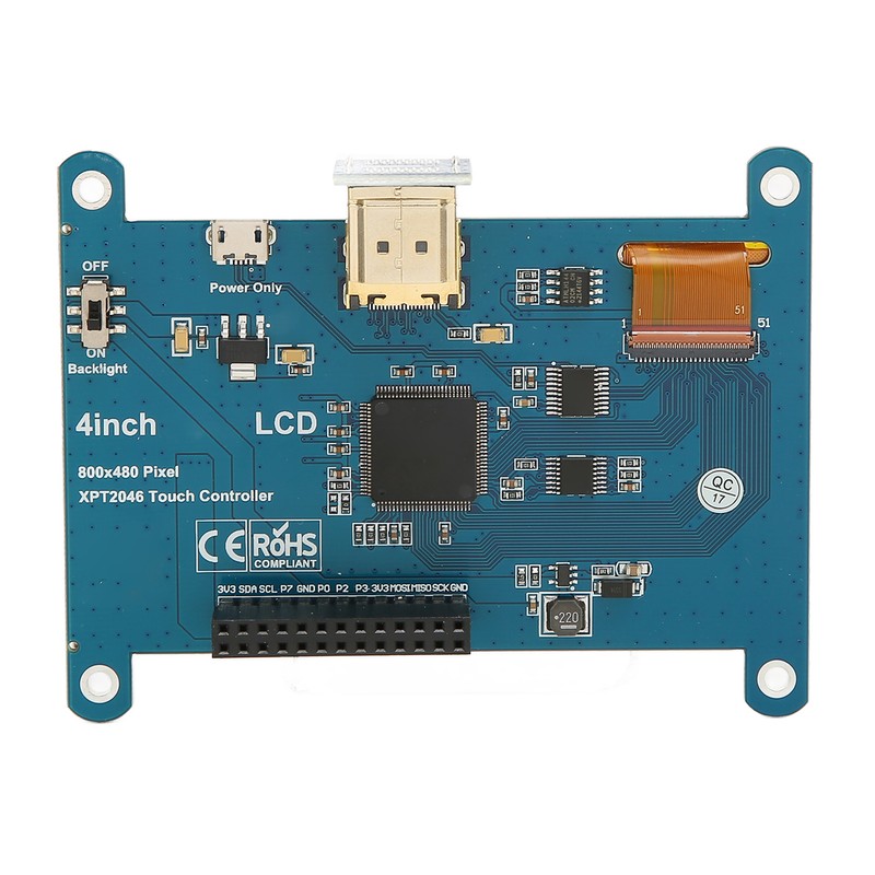 4in HD Multimedia Interface LCD IPS Display 800x480 Resolution Resistive