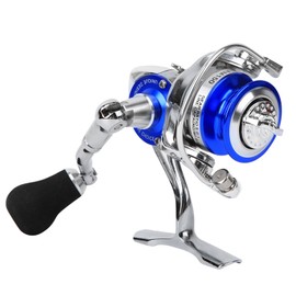 All Metal Mini Ice Winter Rock Sea Fishing Lure Spinning Reel Fishing Ling Wheel Tackleblue silver
