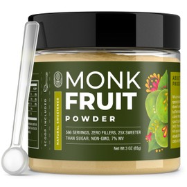Monk Fruit Extract Powder (25X Sweeter Than Sugar) Zero Calories, Zero Sugar, Zero Glycemic, Non-GMO, No Fillers - Monk Fruit Sweetener No Erythritol - Monk Fruit Powder by Gaudum (3 Ounce (Pack of 1))