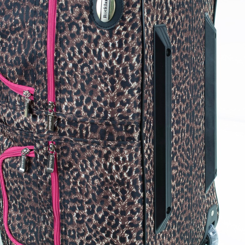 Rockland Rolling Duffel Bag, PINK LEOPARD, 22"