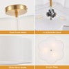 Widluth Modern Semi Flush Mount Ceiling Light Modern Gold 3-Lights