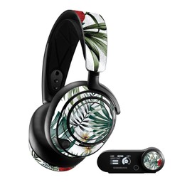 MightySkins Glossy Glitter Skin Compatible with SteelSeries Arctis Nova Pro - Tropical Hibiscus | Protective, Durable High-Gloss Glitter Finish | Easy to Apply and Change Styles | Made in The USA