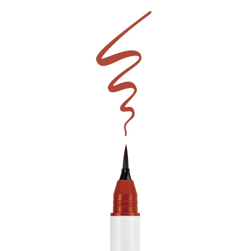 Kuru Bamboo Makeup Pen for Eyes, Flat Brush, Japanese Black