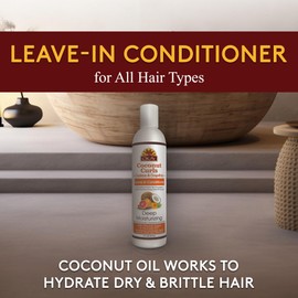 OKAY Coconut Curls Gardenia&Grapefruit Leave In Conditioner Helps Moisturize,Hydrate and Define Curls Sulfate,Silicone,Paraben Free For All Hair Types and Textures Made in USA 8oz