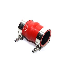 TenkeAuto 4-Ply Reinforced 1.75" ID Straight Hump Coupler Silicone Hose 4" Length With T Bolt Clamp for Turbo/Intercooler/Piping (1.75'' Red)