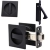 Dontay Pocket Door Passage Latches Lock,Flush Double Sided Rotation,Privacy (Bed/Bath)