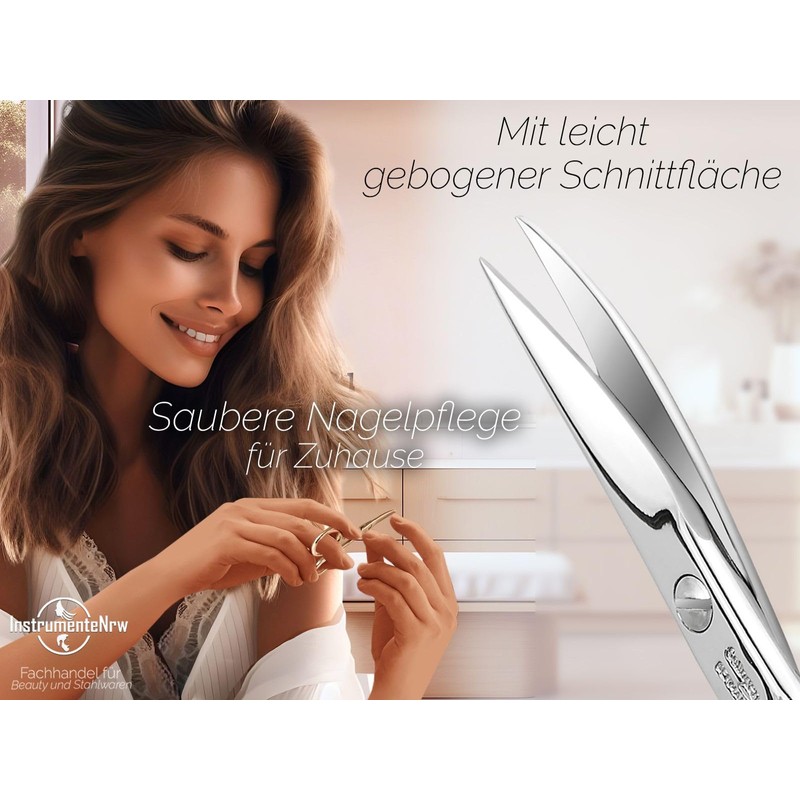 Professional Nail Scissors from Solingen - Premium Quality with Curved