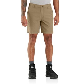 Carhartt Men's Rugged Flex Relaxed Fit 8in Canvas Work Short, Dark Khaki, 38