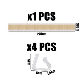 1 Long Tablecloth, 4 Tablecloth Clips, Linen Tablecloth, Lace Table Runner, Tablecloth Decoration, Vintage Tablecloth, Wedding, Birthday, Party Tablecloth