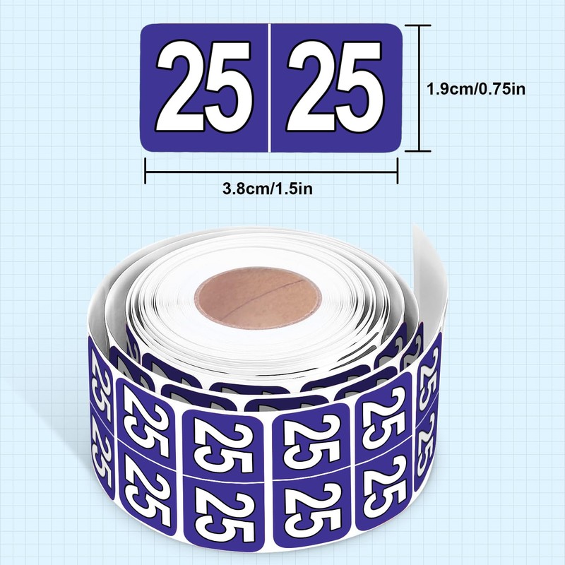 1000 Pieces 2025 Year Stickers File Folder Year Labels Rectangle