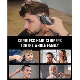 Jack & Rose Clippers and Trimmers Set, Cordless Hair Clippers for Men, Barber Clippers Set