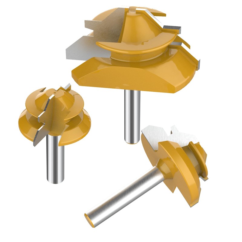 ROOCBIT 45 Degree Lock Miter Router Bit Set & Finger