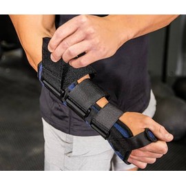 PRO 11 WELLBEING Handgelenk- und Daumenbandage, Stabilisator mit weichem, bequemem Futter und 3 Riemen (links groß)