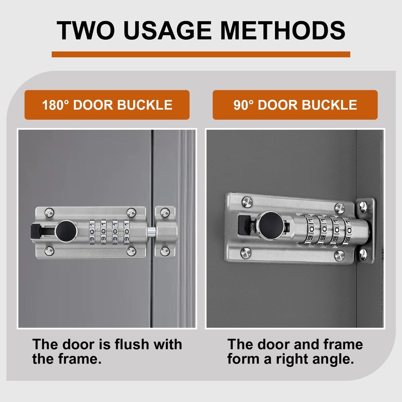 MEINUOKA Slide Bolt Latch for Gate, 4.8" Combination Sliding Lock