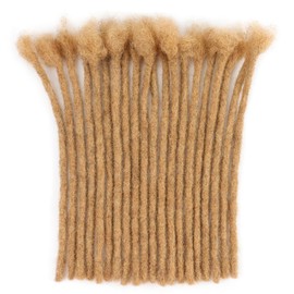 IIFLYDSFA 12 Inch 20 Strands #27 Blonde Human Hair Dreadlock Extensions for Men/Women 0.8cm Thickness Full Handmade Permanent Locs Extensions Human Hair