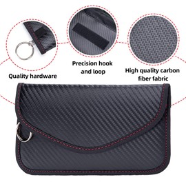 Car Key Signal Blocker Pouch, 2 Pack Faraday Pouch for Car Keys, RFID Anti-Theft Signal Blocking Cages for Car Security, Key Protector Signal Blocker Pouch Key Case for Cars, Van, Motorcycles