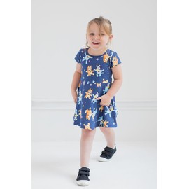 Bluey Bingo Toddler Girls Skater French Terry Dress and Scrunchie 5T