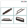 KOTARBAU® Door Handle 190 mm Wrought Iron Door Handle Black