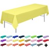 PARTY ULYJA Light Yellow Tablecloths Plastic 3-Pack Premium 54 Inches