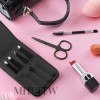Kit 6pzs Pinzas Para Cejas Profesionales Con Tijera Curvadas