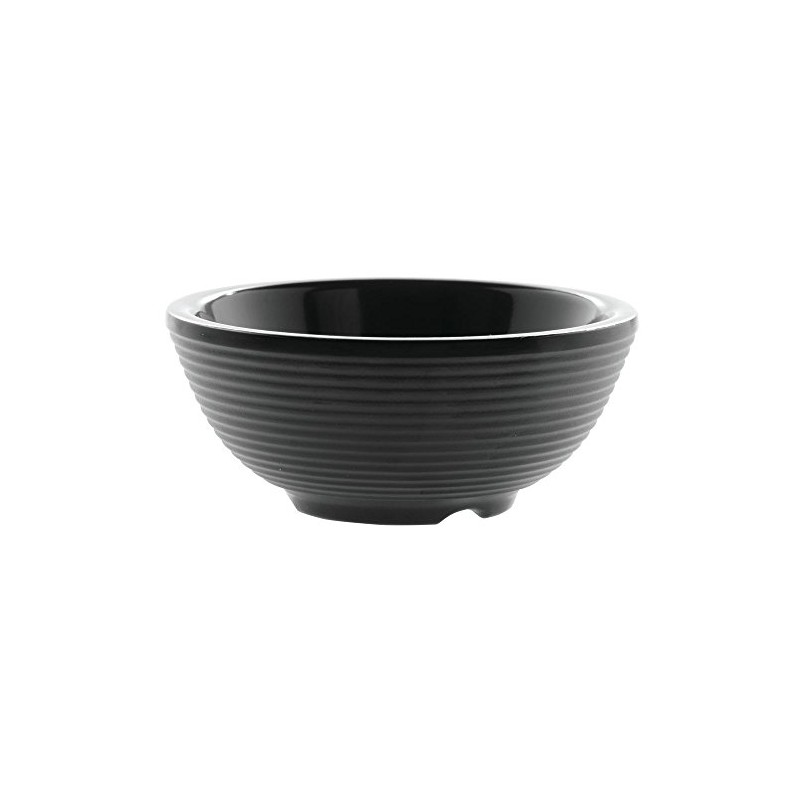 Table Craft [Commercial] melamine Ribbed Glitter Blue Black ram2rbk 2 oz.