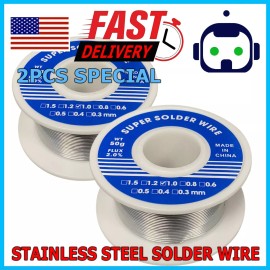 Miniduino 2PCS Aluminum Stainless Steel Lighter Solder Wire Soldering Wire Tool Lead Free