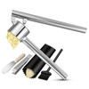 5-in-1 Stainless Steel Garlic Press Set with Jumbo Chamber &