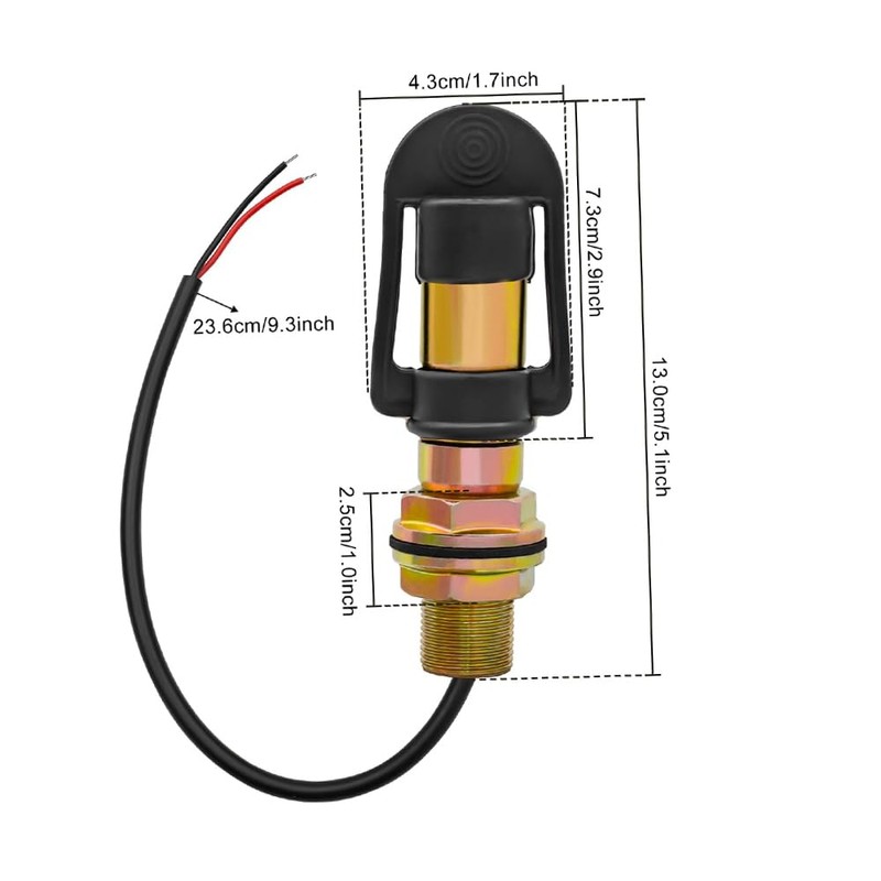 Ieron Rotating Flashing Amber Beacon Light Flexible Din Pole Tractor