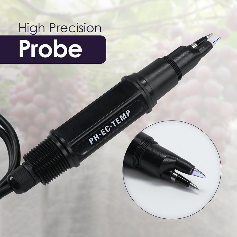 pH Meter for Food 3-in-1 Digital pH EC Temperature Meter