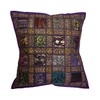 16 Recycled Sari Cushion Covers 40 cm Indian Moroccan Purple
