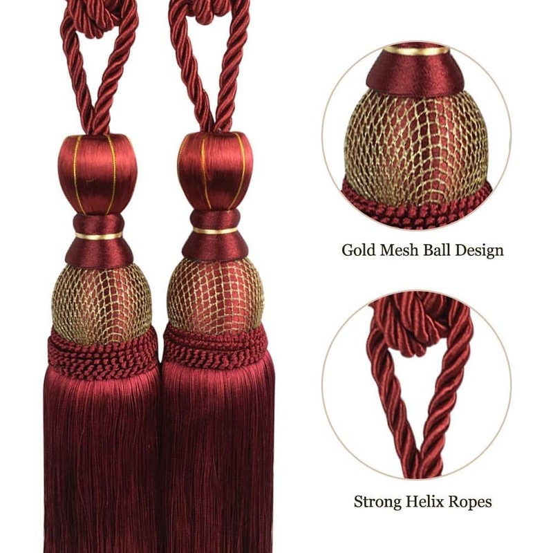 NaturesHome Curtain Tassel, Curtain Accessory, Curtain Holder, Curtain Rope, Window