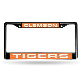 Rico Clemson Tigers Black Metal License Plate Frame Holder