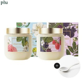 PLU Perfumed Sugar Body Scrub 500g & Silver Spoon Set 2items, Type:Botanical Berry