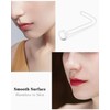 ZAMXHUG 20G Plastic Nose Stud Hide Piercing for School, 7