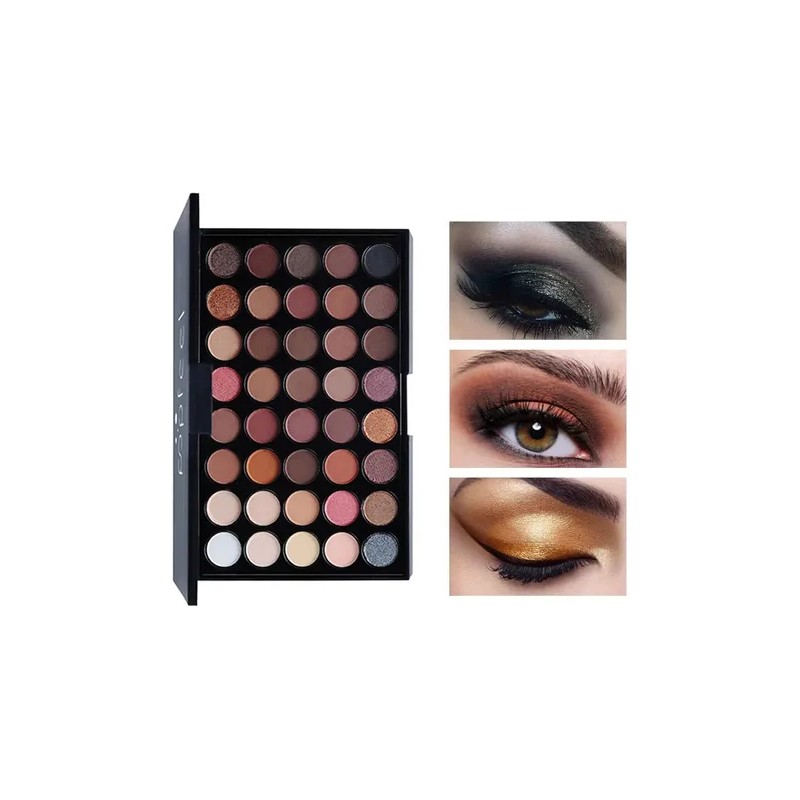 Paleta Sombras 40 Neutros+brochas Pinceles Maquillaje