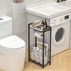Freestanding Toilet Paper Holder with Storage Shelf – Bathroom Tissue