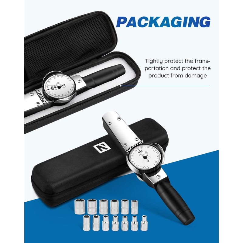 NEWTRY Dial Torque Wrench, 0.5-5N.m Dial Indicator Torque Wrench with