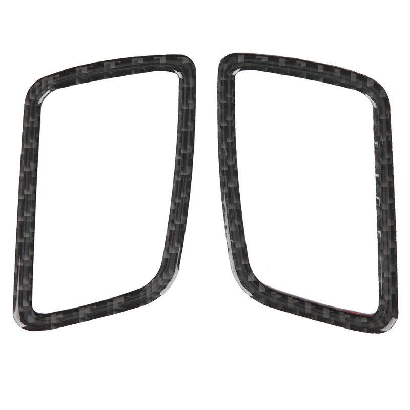 2pcs Carbon Fiber Dashboard Air Vent Cover Trim Paste Installation