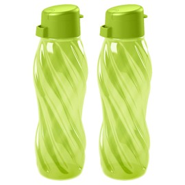 Guateplast - Set de 2 Botellas Twist 1 Litro | Botellas con tapa | Botella deportiva reutilizable | Cantinploras | Botella para ciclismo | botella para Gym