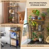 ThreeHio Rolling Kitchen Microwave Cart, 3 Tier Microwave Table Stand