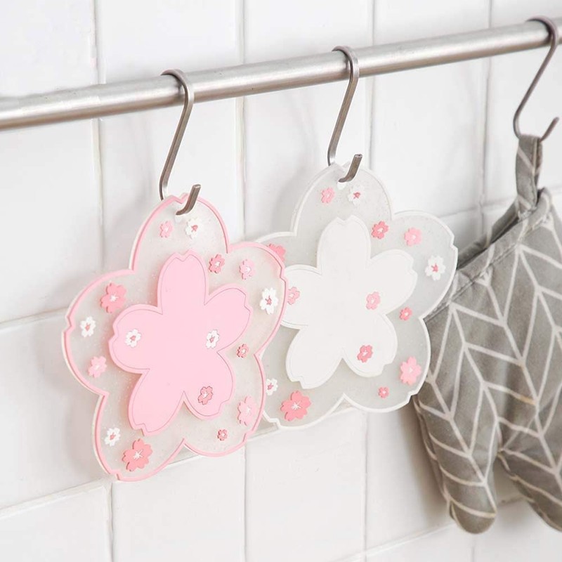 Durable Non-Slip Sakura Coffee Cup PVC Coaster Home Tea Coaster