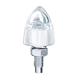 United Pacific 10862 Chrome Plated LED Bullet License Plate Fastener, Original Style Wiring, Mounting Hardware Included – White – ONE Set (Pack of 2)