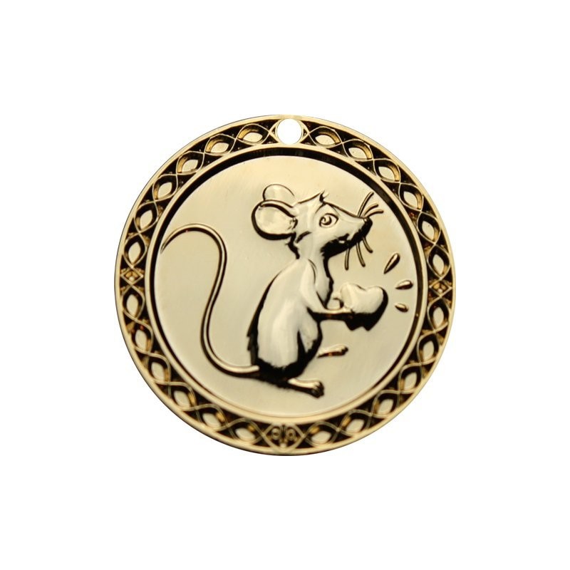 Tooth Fairy Coin "Mouse", Gold Plated, Zahnfee.me #23