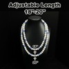 TYQSY 18-20 Inch Baseball Necklace, Rhinestone Bead Necklace, Baseball Cross