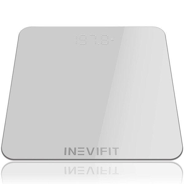 INEVIFIT Bathroom Scale, Highly Accurate Digital Bathroom Body Scale, Measures Weight up to 400 lbs. Includes Batteries