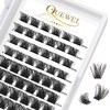 QUEWEL Individual Eyelashes, Individual Eyelash Clusters, Lashes, Mega D Curl,
